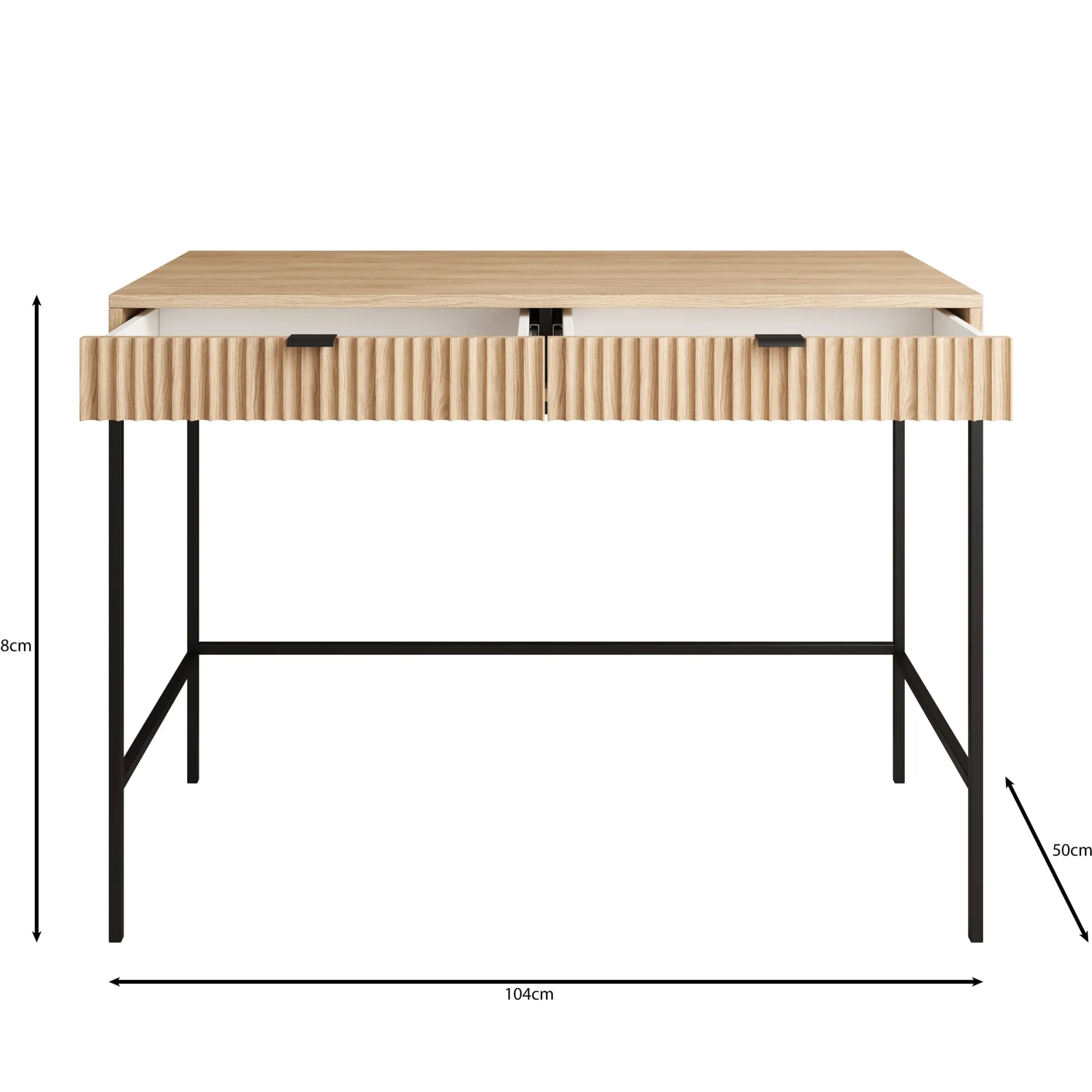 Navil - Kaptafel - Eikenpatroon - 104x50x78 cm