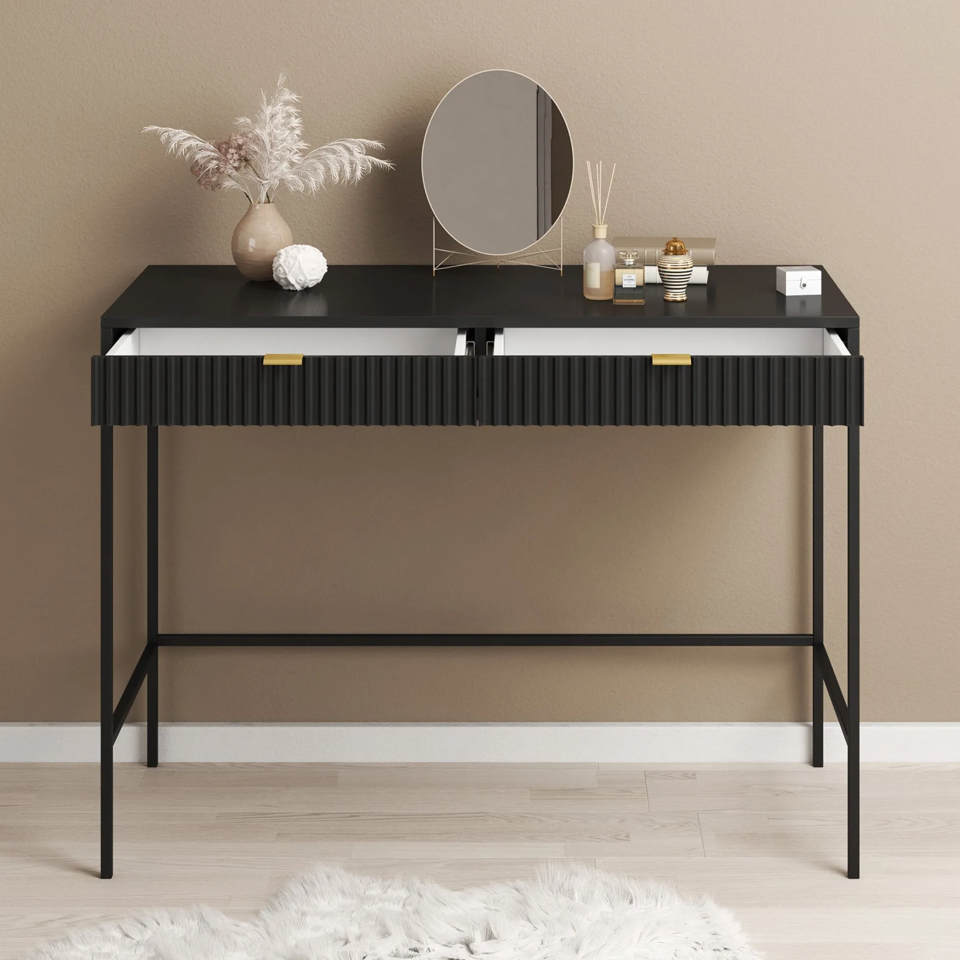 Navil - Kaptafel - Zwart - 104x50x78 cm