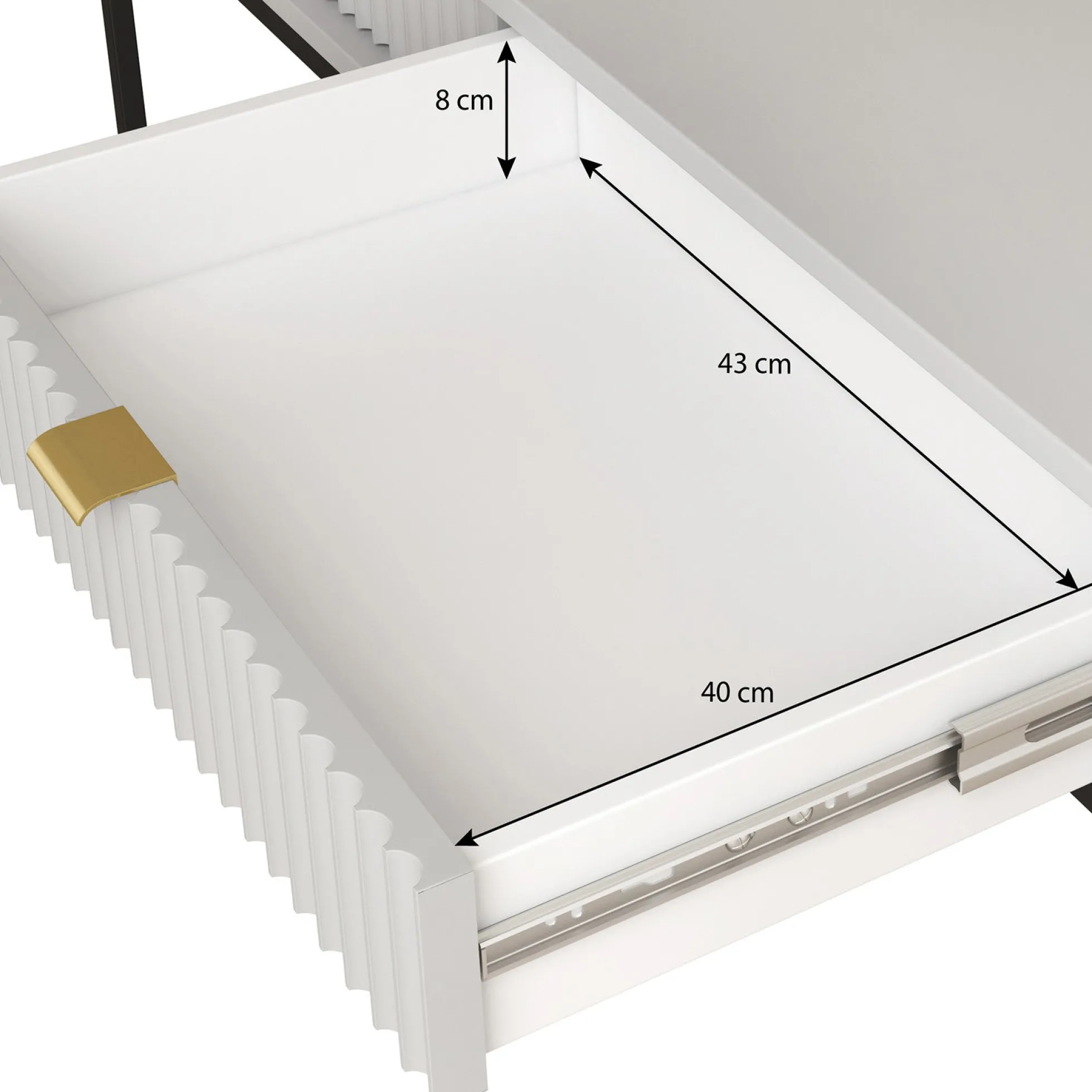 Navil - Kaptafel - Zwart - 104x50x78 cm