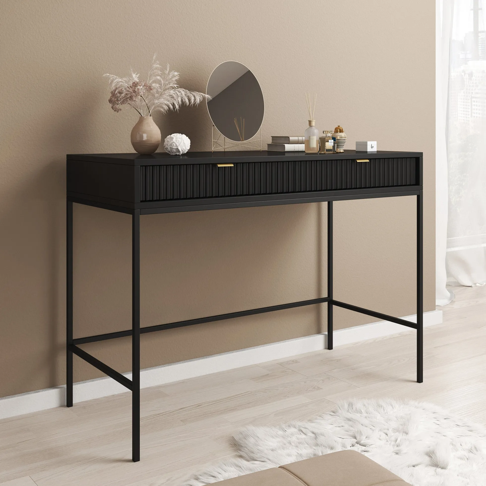 Navil - Kaptafel - Zwart - 104x50x78 cm