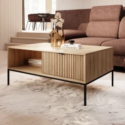 Navil - Salontafel - Eikenpatroon - 104x68x46 cm