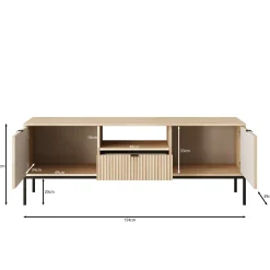 Navil - TV-Meubel - Eikenpatroon - 154x39x56 cm