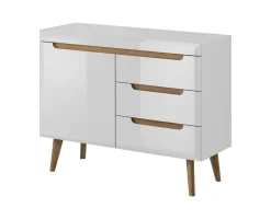 Nebraska - Dressoir - Wit/eiken - 107x40x83 cm