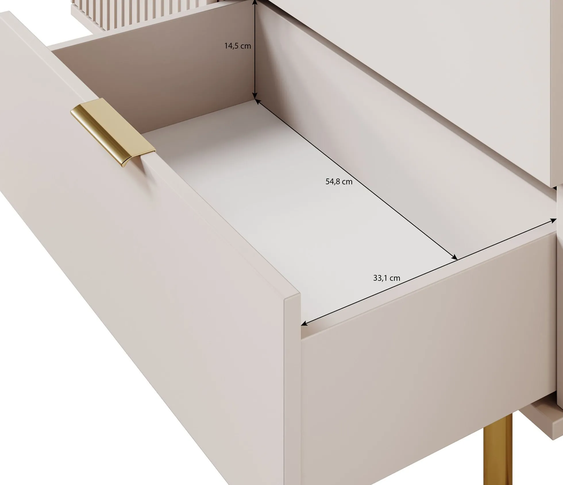 Nicola - Dressoir - Zwart - 107x41x80 cm