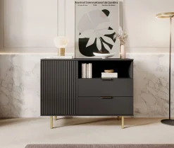 Nicola - Dressoir - Zwart - 107x41x80 cm
