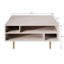 Nicola - Salontafel - Beige - 100x60x45 cm