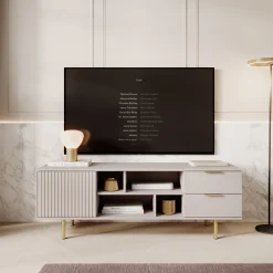 Nicola - TV-Meubel - Beige - 150x41x52 cm