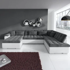 Nicoreta - Hoekbank 5-zits met chaise longue - Velvet grijs - Links
