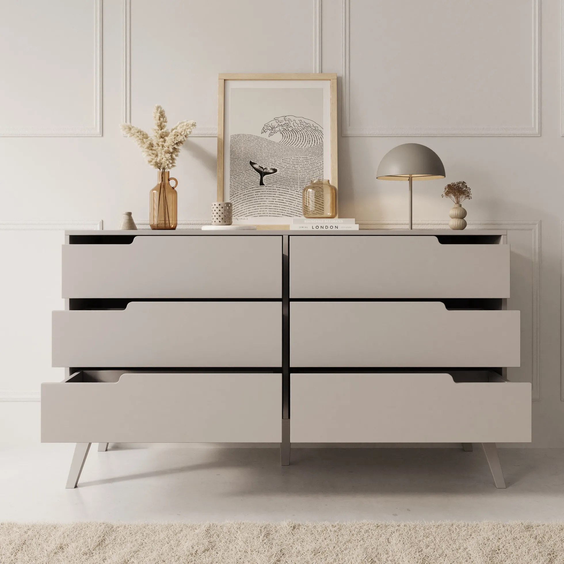 Nido - Ladekast - Beige - 137x40x80 cm