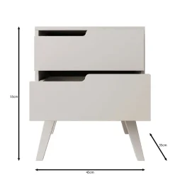 Nido - Nachtkastje links - Beige - 45x35x55 cm