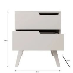 Nido - Nachtkastje rechts - Beige - 45x35x55 cm