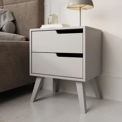 Nido - Nachtkastje rechts - Beige - 45x35x55 cm