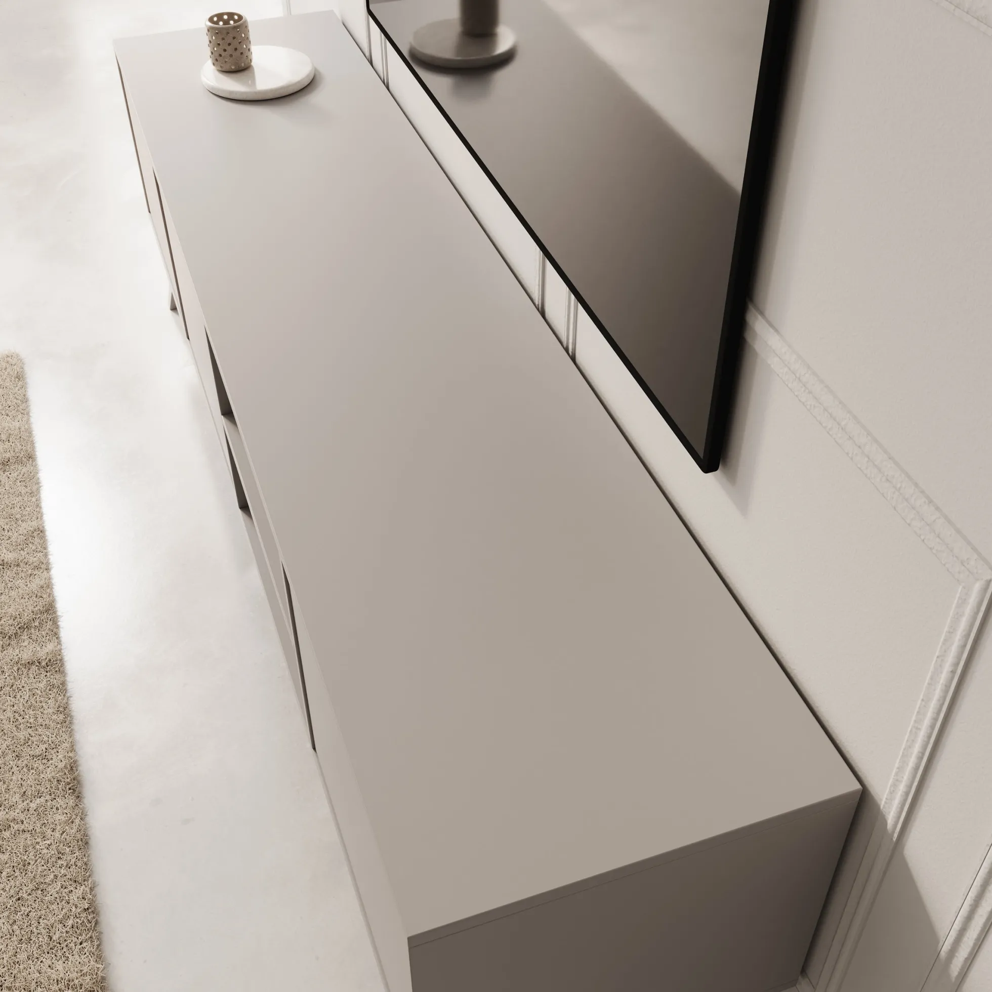 Nido - TV-Meubel - Beige - 180x40x55 cm