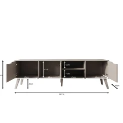 Nido - TV-Meubel - Beige - 180x40x55 cm