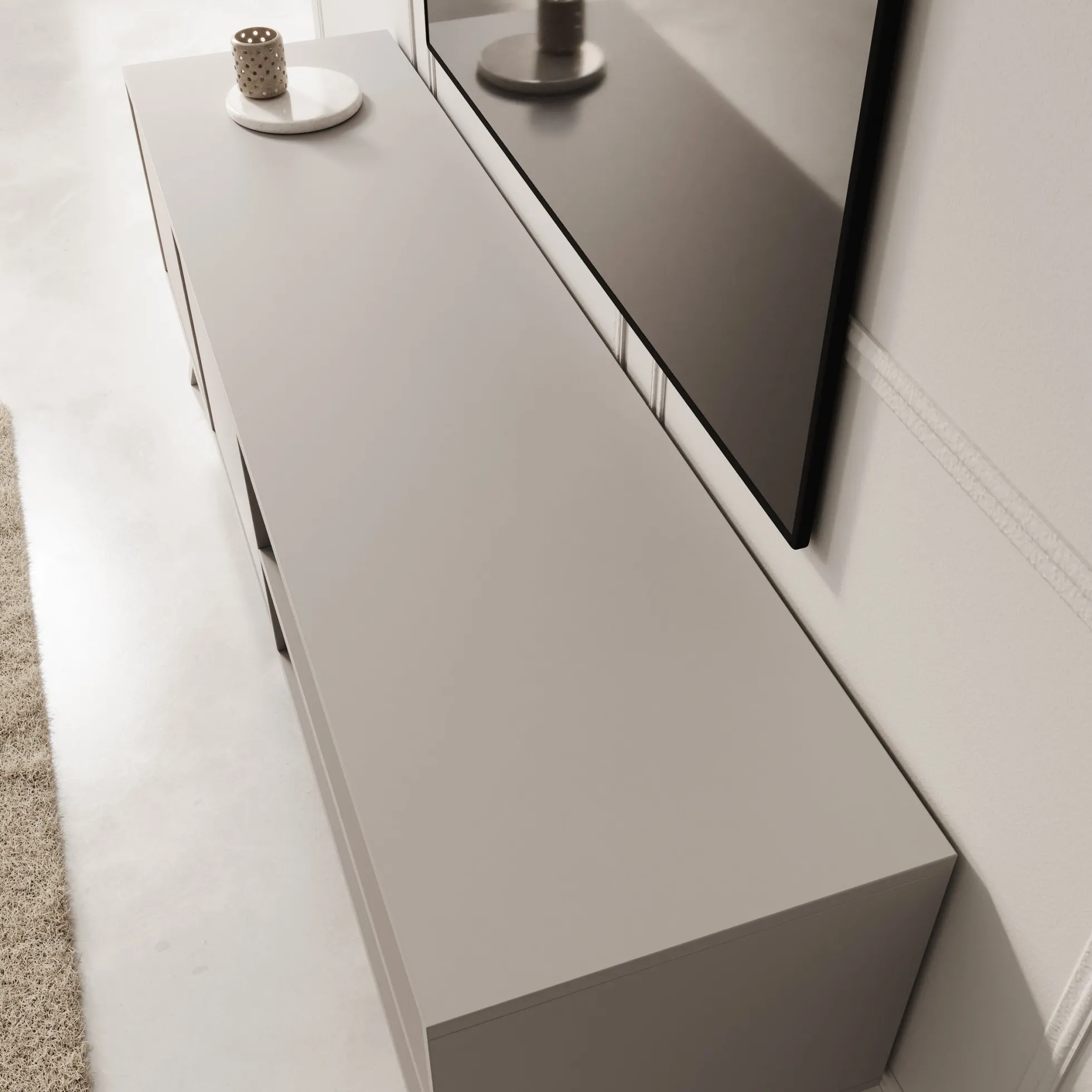 Nido - TV-Meubel - Beige - 160x40x55 cm