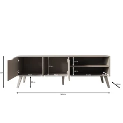 Nido - TV-Meubel - Beige - 160x40x55 cm