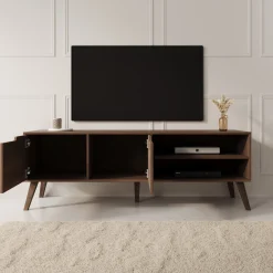 Nido - TV-Meubel - Donker eikenpatroon - 160x40x55 cm