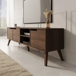 Nido - TV-Meubel - Donker eikenpatroon - 180x40x55 cm