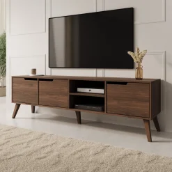 Nido - TV-Meubel - Donker eikenpatroon - 180x40x55 cm