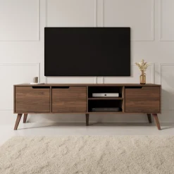 Nido - TV-Meubel - Donker eikenpatroon - 180x40x55 cm