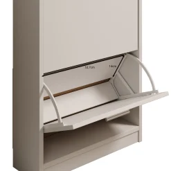 Nivik - Schoenenkast 5 vakken - Eikenpatroon - 58x20x186 cm