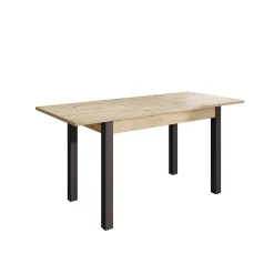 Noah - Eetkamertafel - Eiken/zwart - 120x70x76 cm