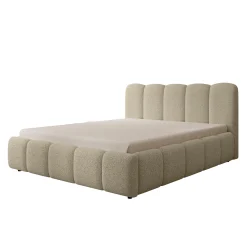 Nolena - Tweepersoonsbed - Beige stof - 160x200 cm