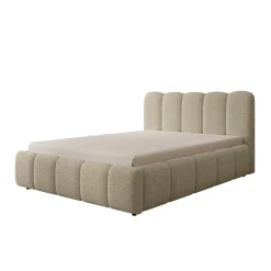 Nolena - Tweepersoonsbed - Beige stof - 140x200 cm