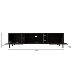 Norment - TV-Meubel - Zwart - 180x32x48 cm
