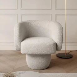 Norwich - Draaifauteuil - Teddystof beige
