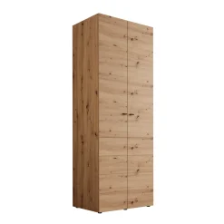 Nouran - Kledingkast 2-deurs - Eikenpatroon - 79x52x208 cm