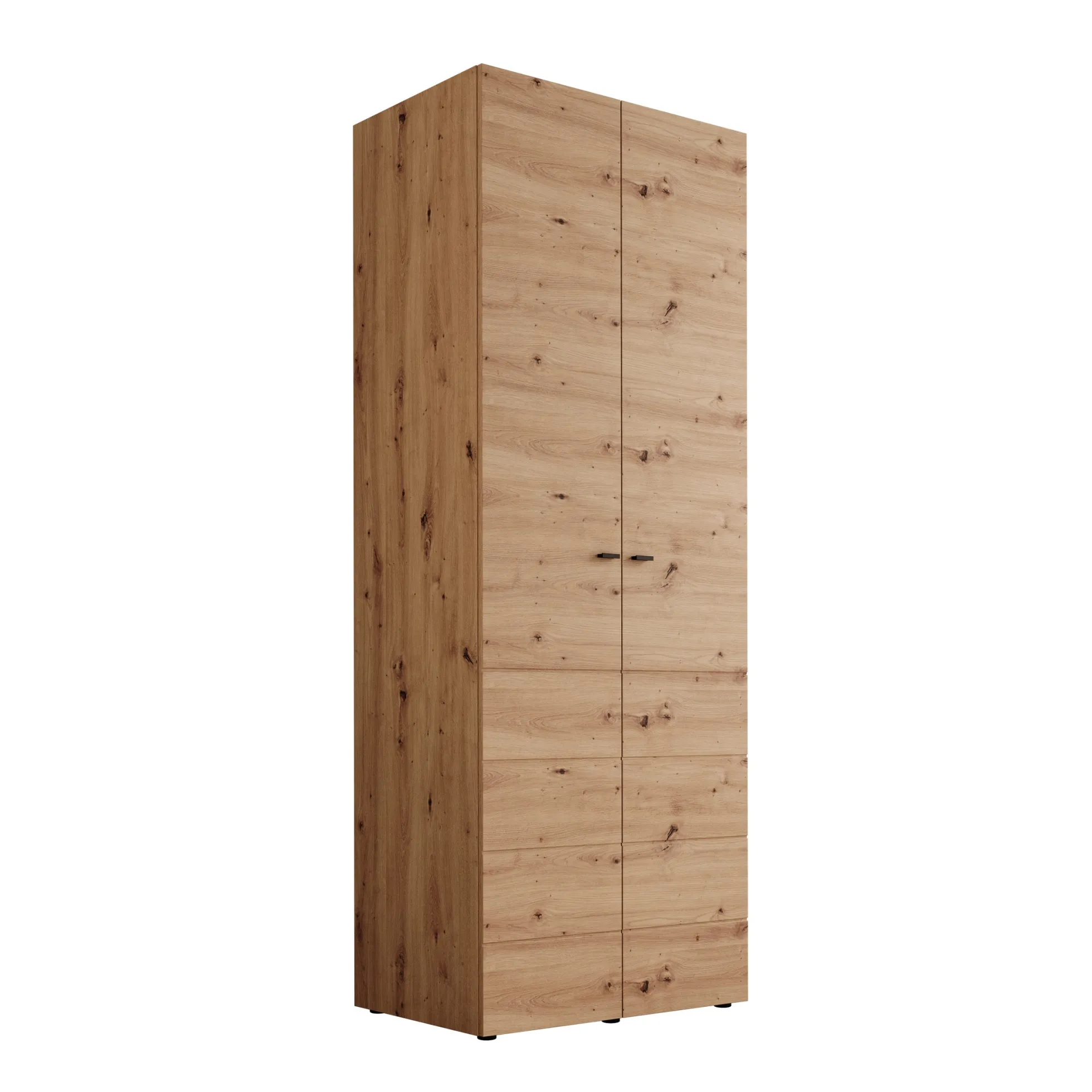 Nouran - Kledingkast 2-deurs - Eikenpatroon - 79x52x208 cm