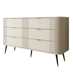 Oahu - Ladekast 6 lades - Beige - 138x40x80 cm
