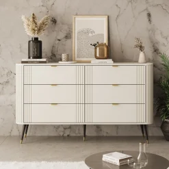 Oahu - Ladekast 6 lades - Beige - 138x40x80 cm