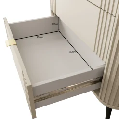 Oahu - Ladekast met 4 lades - Beige - 78x40x99 cm