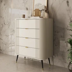 Oahu - Ladekast met 4 lades - Beige - 78x40x99 cm