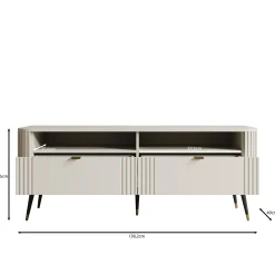 Oahu - TV-Meubel - Beige - 138x40x53 cm