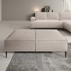 Odin - Poef - Ribstof beige