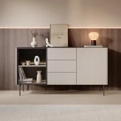Okari - Dressoir - Beige - 157x39x84 cm