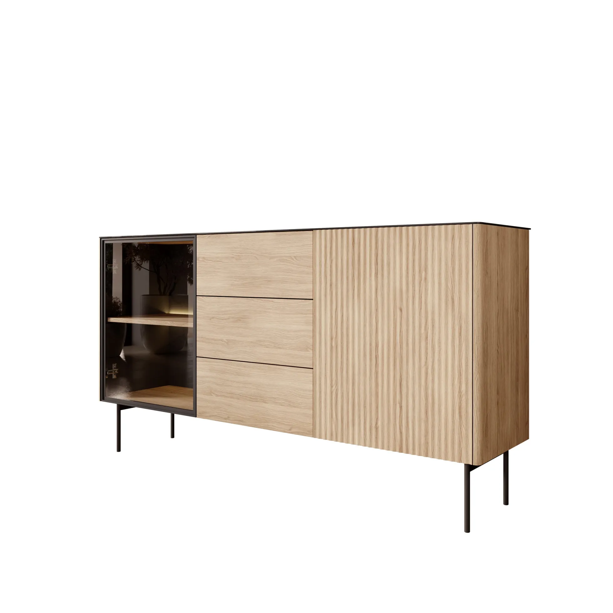 Okari - Dressoir - Eikenpatroon - 157x39x84 cm