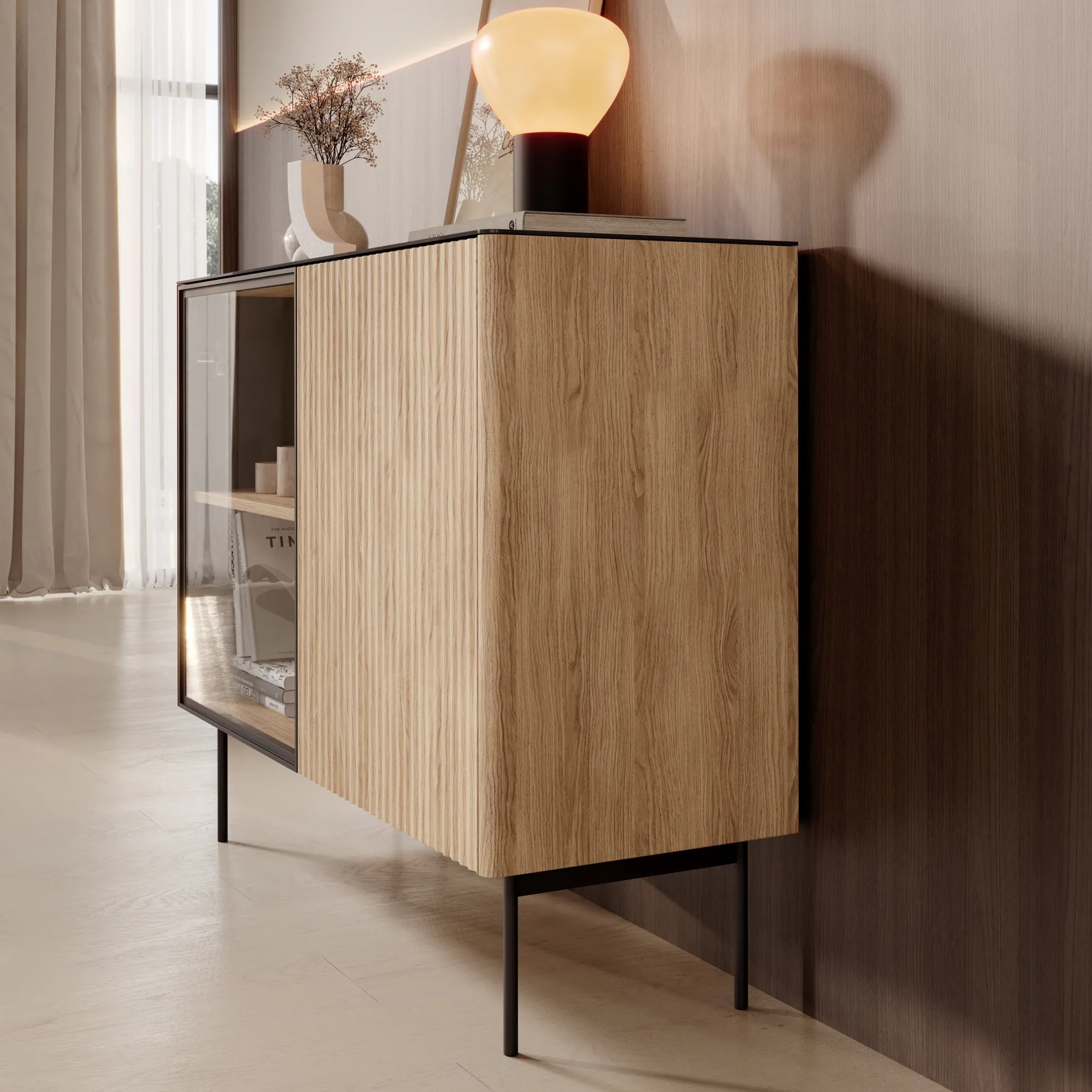 Okari - Dressoir - Eikenpatroon - 107x39x84 cm