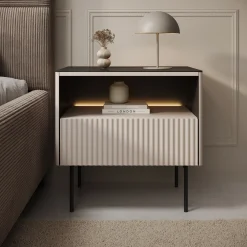 Okari - Nachtkastje - Beige - 57x39x57 cm