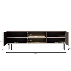 Okari - TV-Meubel - Eikenpatroon - 180x39x57 cm