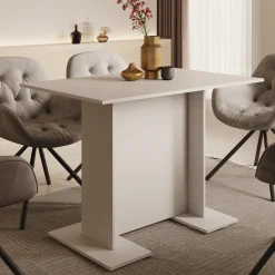 Oliver - Eetkamertafel - Wit - 108x67x76 cm