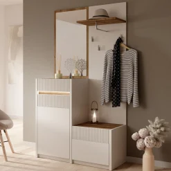 Orenzo - Kapstok - Beige - 108x42x196 cm