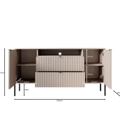 Oriya - Dressoir - Eikenpatroon - 140x40x75 cm
