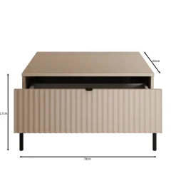 Oriya - Salontafel - Beige - 70x60x43 cm