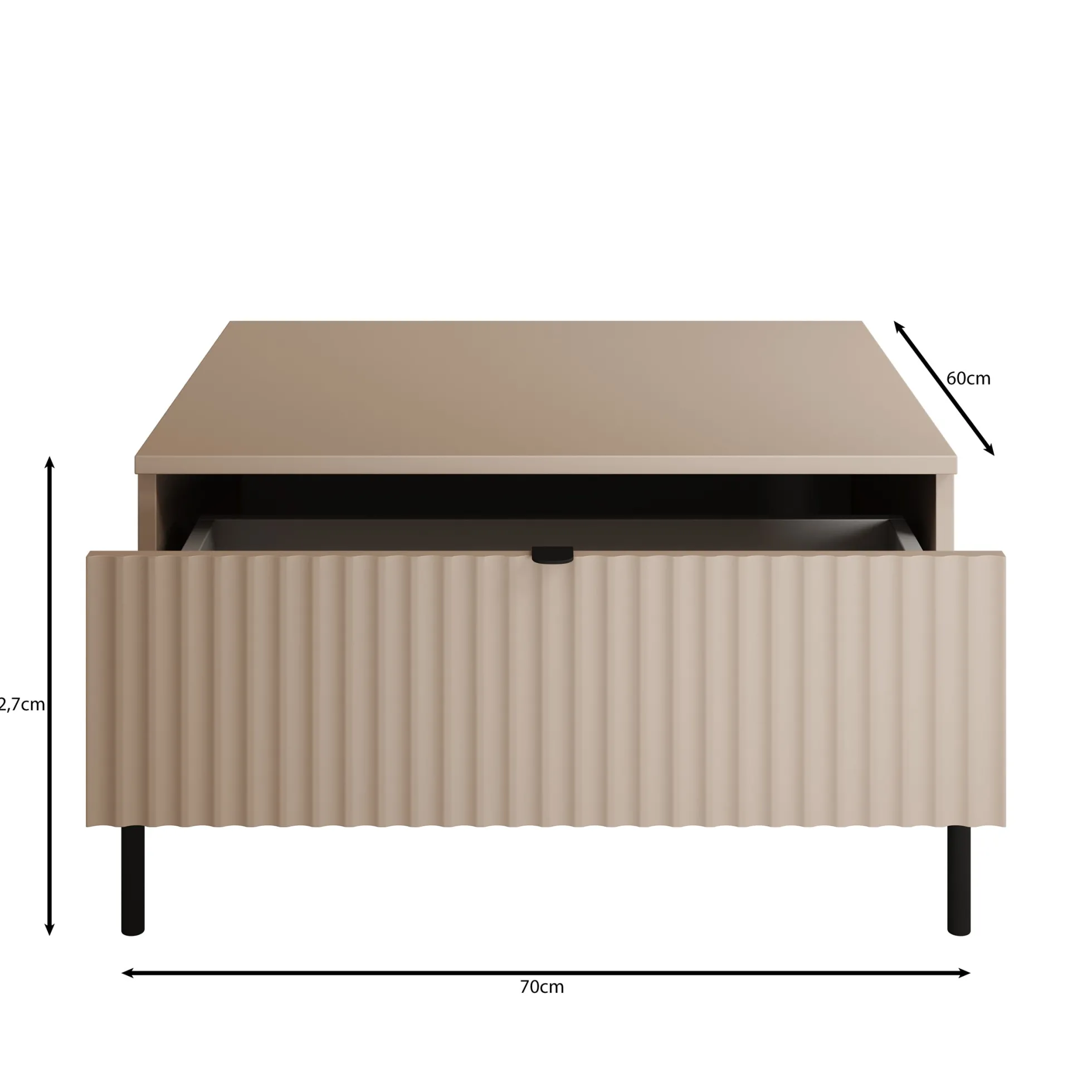 Oriya - Salontafel - Beige - 70x60x43 cm