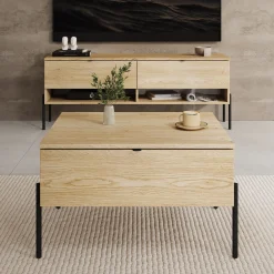 Oriya - Salontafel - Eikenpatroon - 70x60x43 cm