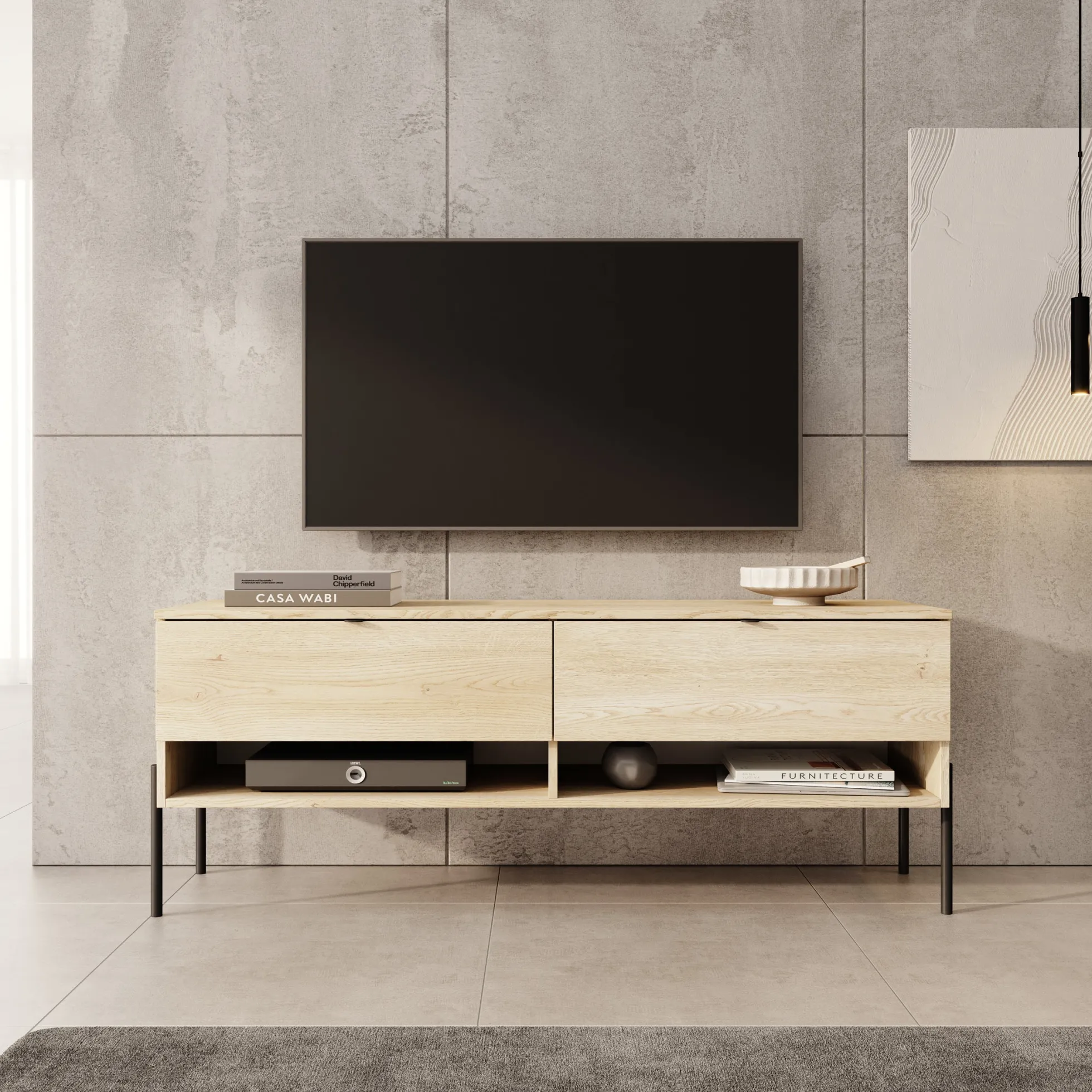 Oriya - TV-Meubel - Eikenpatroon - 140x40x55 cm